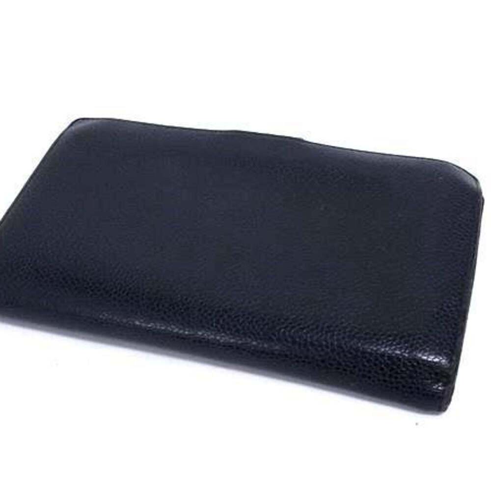 CHANEL Authentic Black Caviar Leather Logo Wallet - Picture 2 of 10